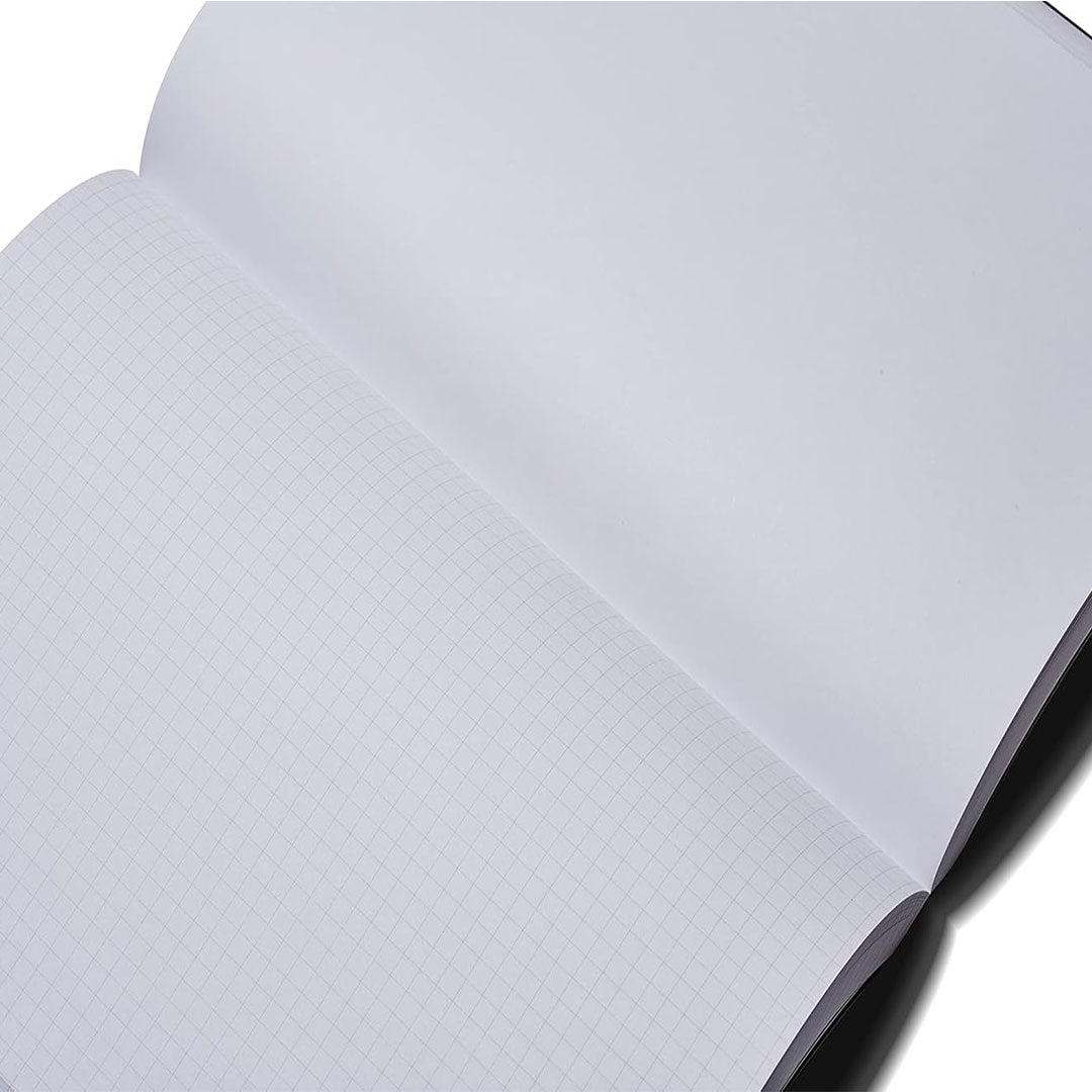 Zequenz A6 Size Silver Grey Notebook Squared & Blank Acid Free Paper 200 Pages each Ruling 400 Pages 70GSM 360 Degree Flexibility 100% Handmade PU and White paper Basic Plus Series - penpencilink