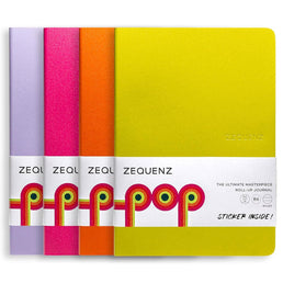 Zequenz B6 Notebook Set of 4 – Ruled, 120 Pages, 80gsm