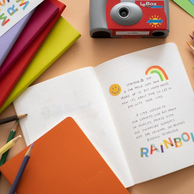 Zequenz B6 Size Notebook Set Pack of 4 Ruled Lined Paper 120 Pages Each 80GSM 360 Degree Flexibility 100% Handmade Fountain Pen Friendly POP Series Pink Orange Yellow Purple - penpencilink