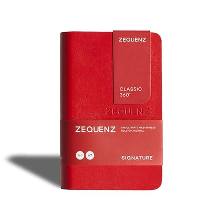 Zequenz Signature Classic A7 Ruled Notebook – Red - penpencilink