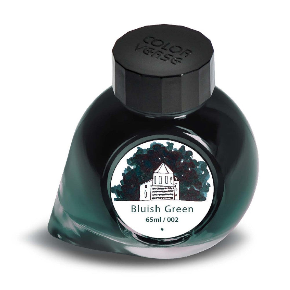 Colorverse Project Series Bluish Green Fountain Pen Ink, 65ml Classic Bottle, Dye Based, Nontoxic