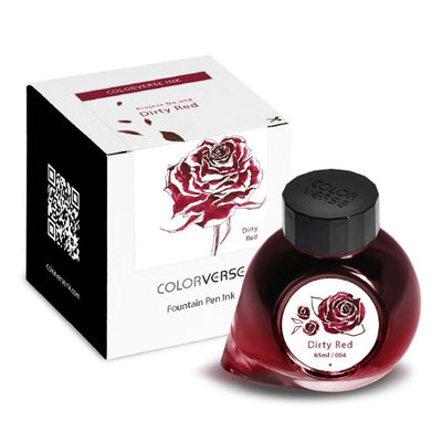 Colorverse Project Series 65ml Classic Bottle, Dirty Red Fountain Pen Ink, Dye Based, Nontoxic,