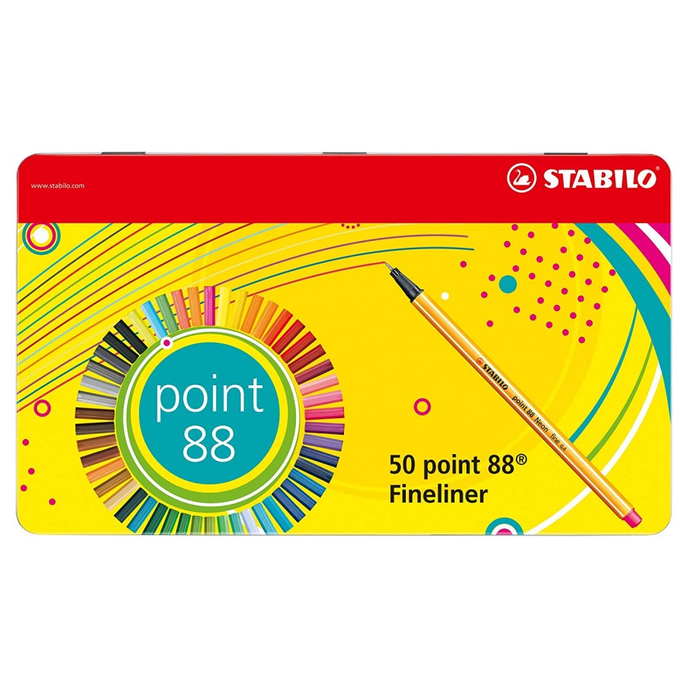 Stabilo | Point 88 | Fineliner | Metal Box | Pack Of 50
