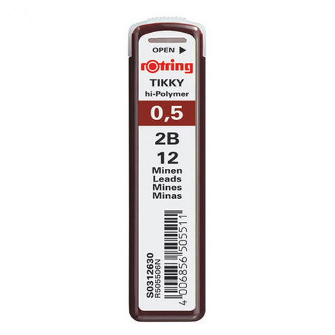 Rotring Tikky 0.5MM - 2B Replacement Leads - Pack of 10