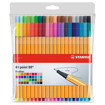 Stabilo | Point 88 | Fineliner | Assorted Colors | Pack Of 40