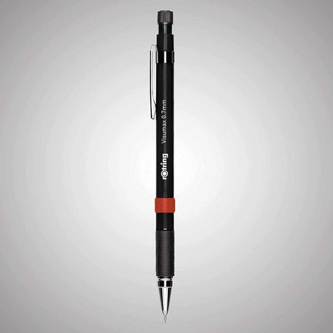 Rotring Visumax 0.7mm Mechanical Pencil, 2B Lead, Black Barrel - Pack of 12