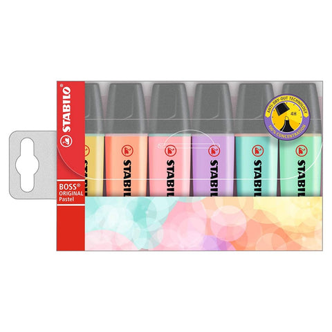 Stabilo | Boss Original | Highlighter Pen | Assorted Colours | Pack Of 6 Pcs