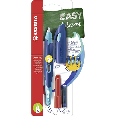 Stabilo | Easy Birdy | Fountain Pen | Left Handed | Blue-Azure | A nib