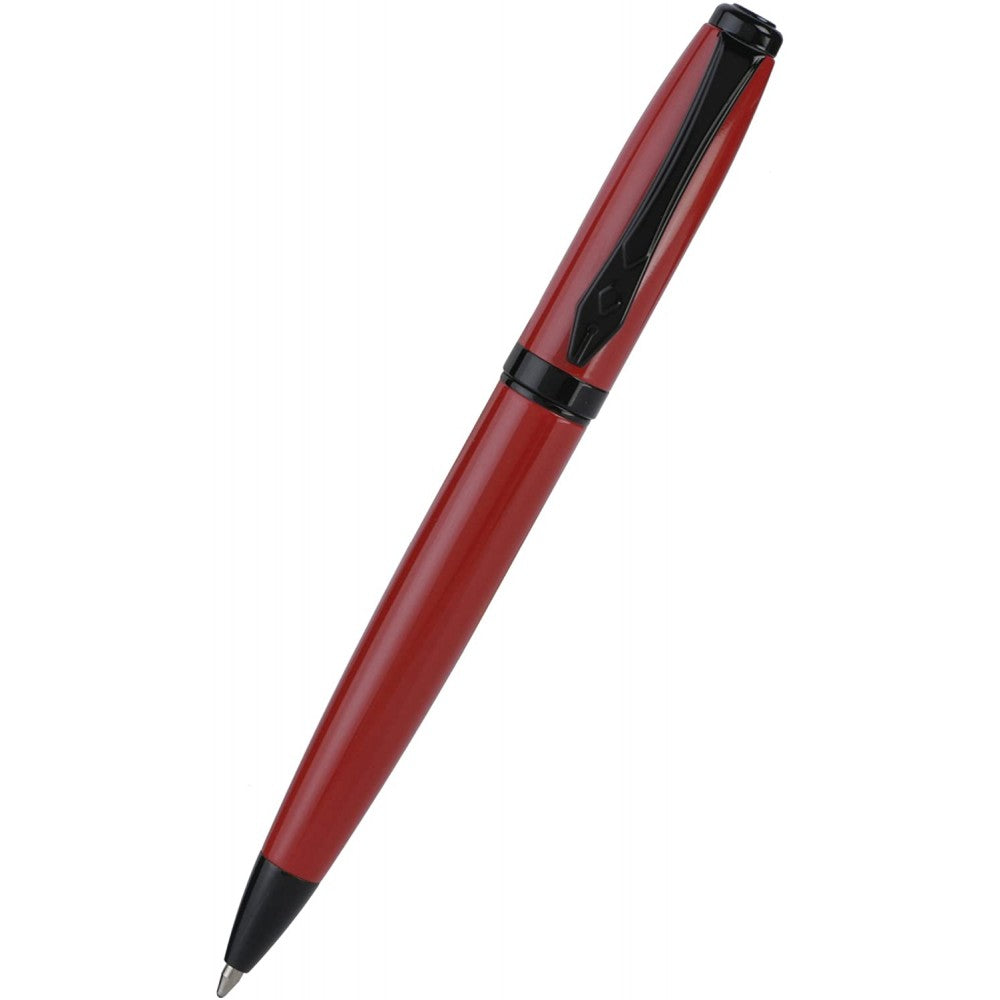Platignum Studio Red Ball Point Pen , Aluminium Body, Twist Mechanism.