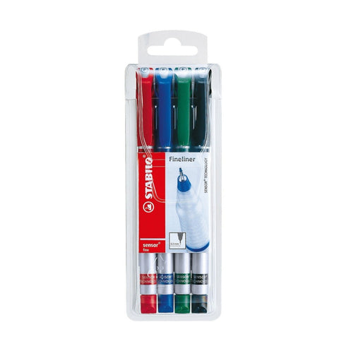 Stabilo | Sensor Pen | Fine Tip | Pack Of 4