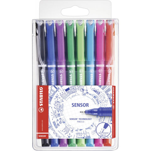 Stabilo | Sensor Pen | Fine Tip | Pack Of 8