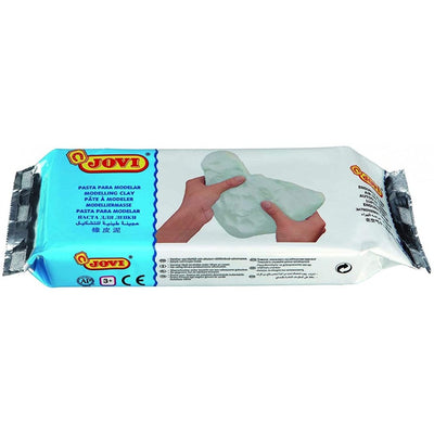 Jovi European Air-Dry Modeling White Clay of 500 Grams for Sculpting Pottery Art and Craft Handicraft Educational Purpose Fine Motor Skills