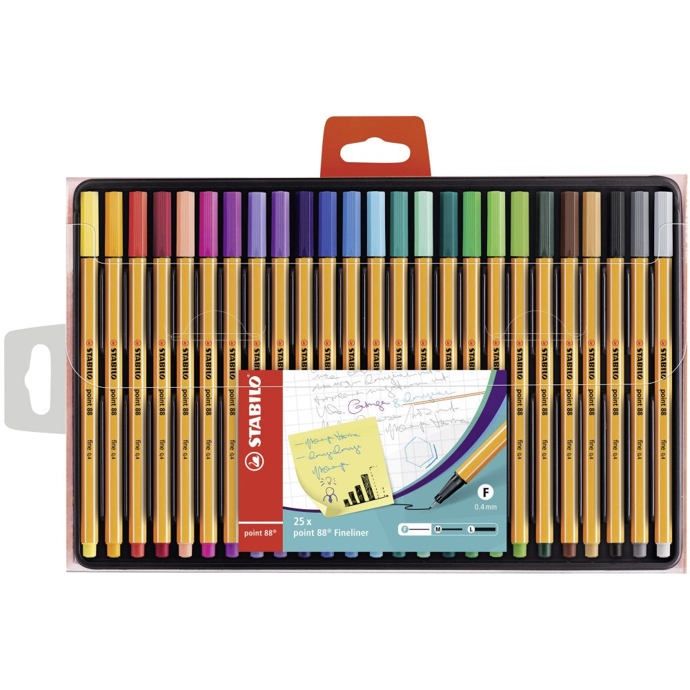 Stabilo | Point 88 | Fineliner | Assorted Colors | Pack Of 25