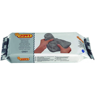 Jovi European Air-Dry Modeling Grey Clay of 500 Grams for Sculpting Pottery Art and Craft Handicraft Educational Purpose Fine Motor Skills
