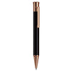 Otto Hutt Design 04 Ball Point Pen With Glossy Black Lacquer Barrel and Rose Gold Plated Fittings.