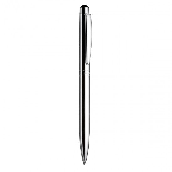 Otto Hutt Design 02 Ball Point Pen, Sterling Silver AG925 Smooth Barrel - Cap, Platinum Plated Trims, Material Sterling Silver