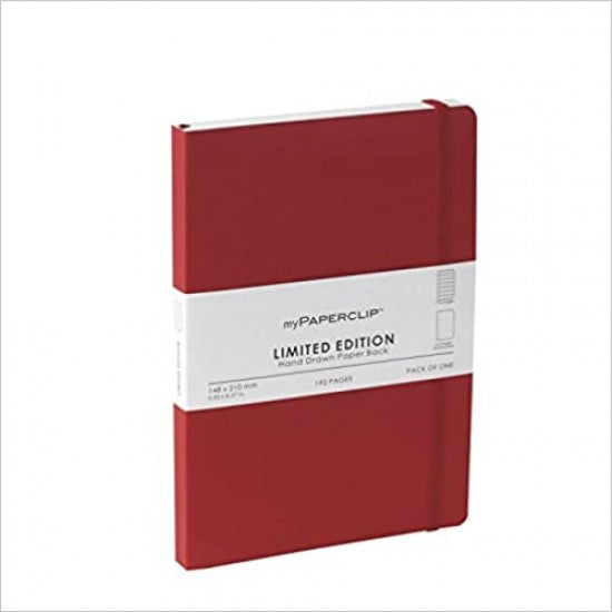 myPAPERCLIP Executive Series Notebook, A5 (5.83 x 8.27 in.), Checks, Red (LEP192A5-C Red)