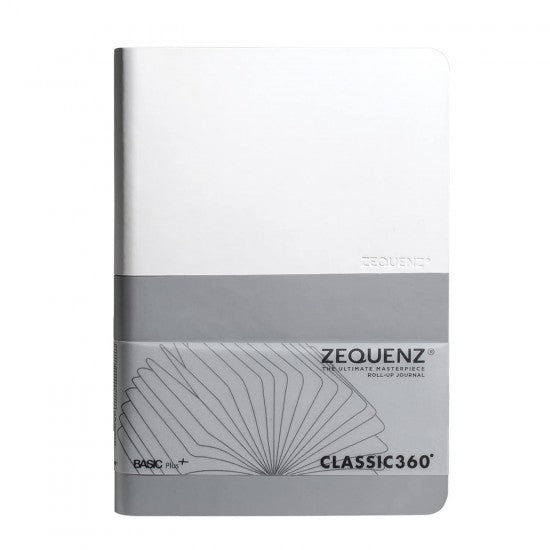Zequenz | Basic Plus+ | A6 White Silver | Ruled - Blank