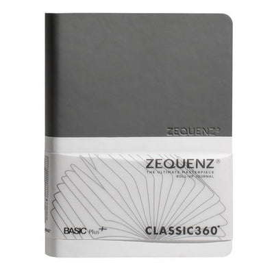 Zequenz | Basic Plus+ | A6 Grey White | Ruled - Blank