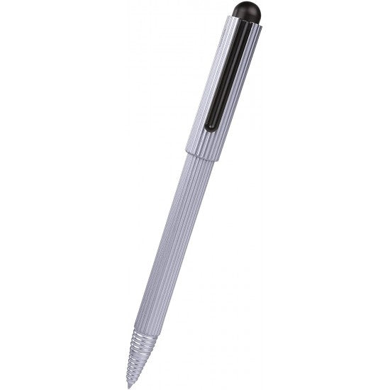 Worther Profil Roller Ball Pen Grey Anodised Aluminium Body,  Ergonomic Ribbed Design.