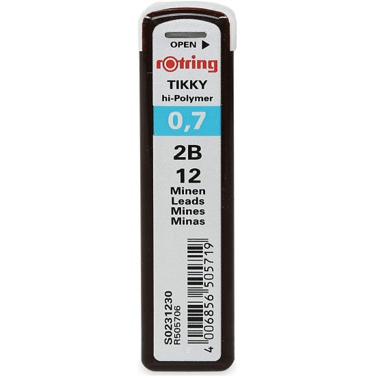 Rotring Tikky 0.7MM - 2B Replacement Leads - Pack of 10