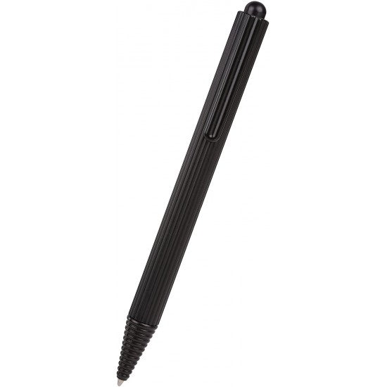 Worther Profil BallPoint Pen Black Anodised Aluminium Body, Ergonomic Ribbed Design.