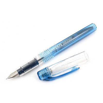 Platinum Preppy Blue Fountain Ink Pen With Stainless Steel 0.3 Fine Nib,blue-black Ink Cartridge Included, Slip And Seal Cap Design.