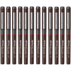 Rotring 0.3mm Line Thickness Tikky Graphic Fineliner with Black Pigmented Lightfast And Water Resistant Ink For Long Life Drawings, Sketching, Writing and Signature, Non-Refillable, Pack of 12pieces