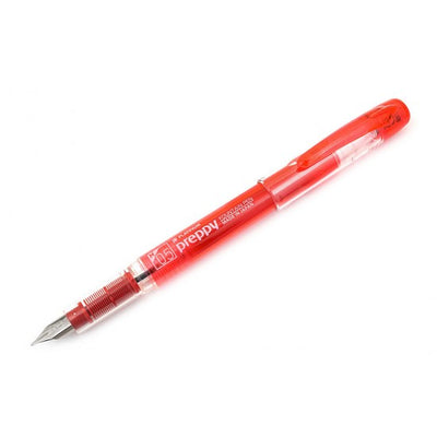 Platinum Preppy Red Fountain Ink Pen With Stainless Steel 0.5 Medium Nib,blue-black Ink Cartridge Included, Slip And Seal Cap Design.