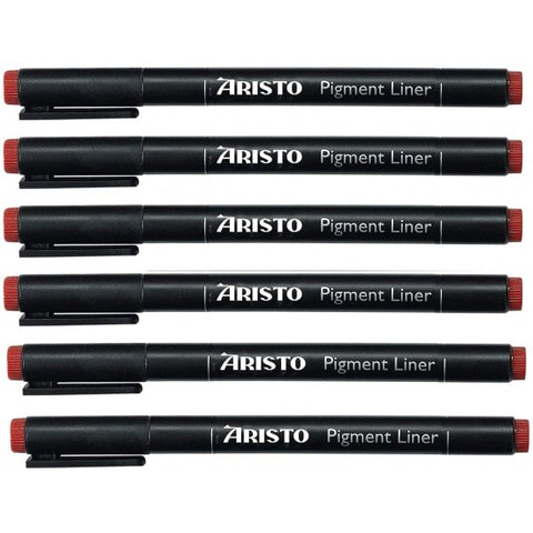 Aristo | Pigment Liner | 0.5mm | Set of 6 Pens