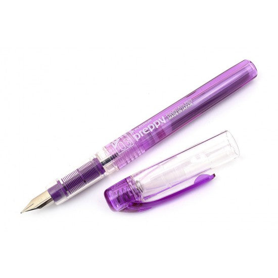 Platinum Preppy Violet Fountain Ink Pen With Stainless Steel 0.3 Fine Nib, Blue-black Ink Cartridge Included, Slip And Seal Cap Design.