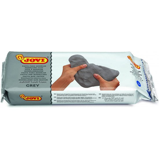 Jovi European Air-Dry Modeling Grey Clay 1 Packet of 1KG for Sculpting Pottery Art and Craft Handicraft Educational Purpose Fine Motor Skills