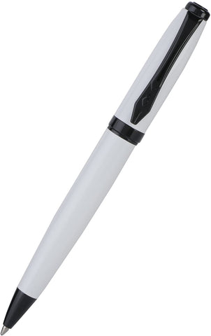 Platignum Studio White Ball Point Pen , Aluminium Body, Twist Mechanism.