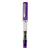 Twsbi Eco Transparent Purple Fountain Ink Pen, Piston Filling Mechanism, Plastic Body, Metal Clip Steel Nib, High Capacity Filler Can Hold Upto 1.7ml Of Ink Screw-on Cap Mechanism