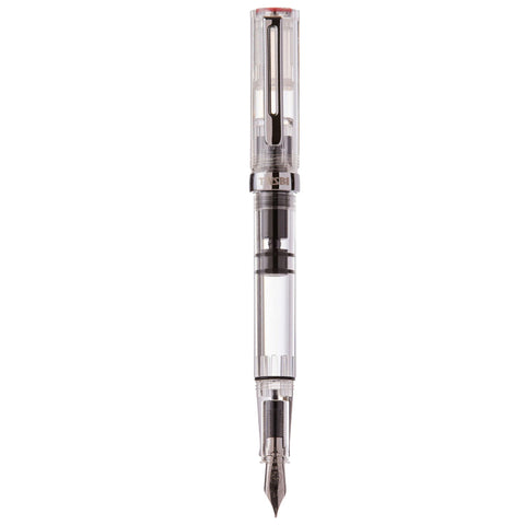 Twsbi Eco Clear Fountain Ink Pen, Piston Filling Mechanism Plastic Body, Metal Clip, Steel Nib, High Capacity Filler Can Hold Upto 1.7ml Of Ink, Screw-on Cap Mechanism.
