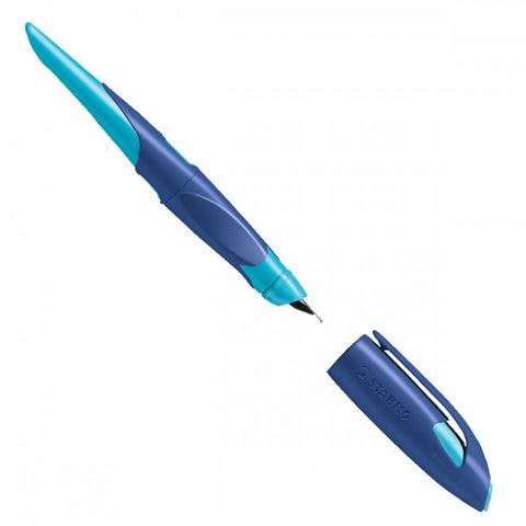 Stabilo | Easy Birdy | Fountain Pen | Left Handed | Blue-Azure | Medium nib