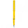 Lamy Safari- Yellow Fountain Pen, Steel Medium Nib, Chrome Plated Brass Spring Loaded Iconic Clip, Triangular Grip, Abs Plastic Body.