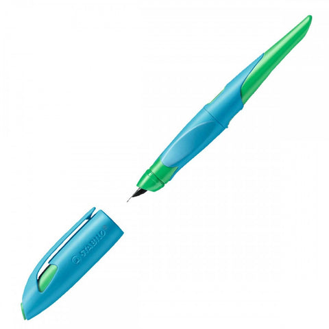 Stabilo | Easy Birdy | Fountain Pen | Left Handed | Sky Blue-Grass Green | Medium nib
