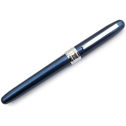 Platinum Plaisir Fountain Ink Pen With Ss Fine Nib, Blue Barrel, Cap, Anodized Aluminium Body With Shiny Surface, Black Ink Cartridge Included, Slip And Seal Cap Design.