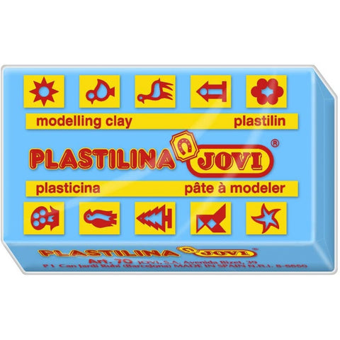 Jovi Plastilina Light Blue Non-Drying Modelling Clay for Art and Craft, Pack of 30 Bars - 50gms Each Non Toxic Gluten Free, Fine Motor Skills, Moulding, Pottery Sculpting Project Work with Dough