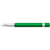 Staedtler Trx Fine Stainless Steel Nib Fountain Ink Pen, Green Anodised Aluminium Triangular Barrel, Metal Clip, Snap On Cap, Cartridge Included, Black Refill, Made In Germany