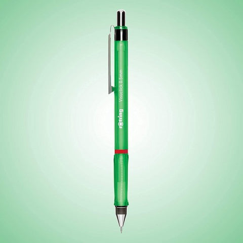 Rotring Visuclick 0.5mm Mechanical Pencil, 2B Lead, Green Barrel - Pack of 12