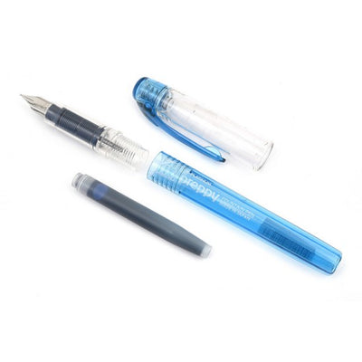 Platinum Preppy Blue Fountain Ink Pen With Stainless Steel 0.3 Fine Nib,blue-black Ink Cartridge Included, Slip And Seal Cap Design.