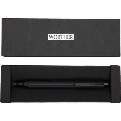 Worther Profil Mechanical Pencil Black Aluminium Ergonomic Ribbed Design.