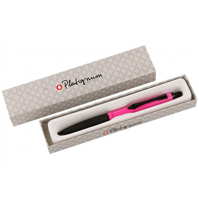 Platignum Carnaby Street Pink Ball Point Pen, Black Trims,Push-Button Mechanism.