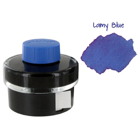 Lamy T52 Blue Premium Fountain Pen Ink, 50ml Ink Pot With Blotting Paper Roll