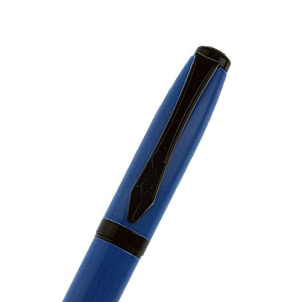 Platignum Studio Blue Fountain Ink Pen-Stainless Steel Medium Nib-Black -Blue Cartridge - Converter - 50303