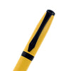 Platignum Studio Yellow Fountain Pen, Stainless Steel Medium Nib, Black - Blue Cartridge - Converter - 50307