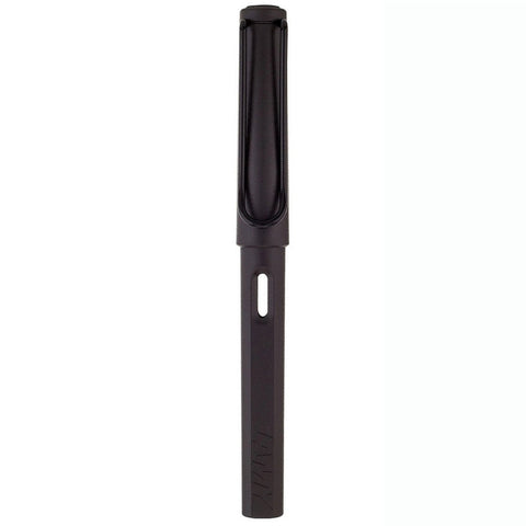 Lamy Safari- Matt Black Fountain Pen, Steel Medium Nib, Chrome Plated Brass Spring Loaded Iconic Clip, Triangular Grip, Abs Plastic Body.