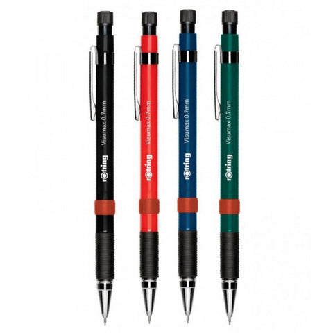 Rotring Visumax 0.5mm Mechanical Pencil, 2B Lead, Red Barrel - Pack of 12